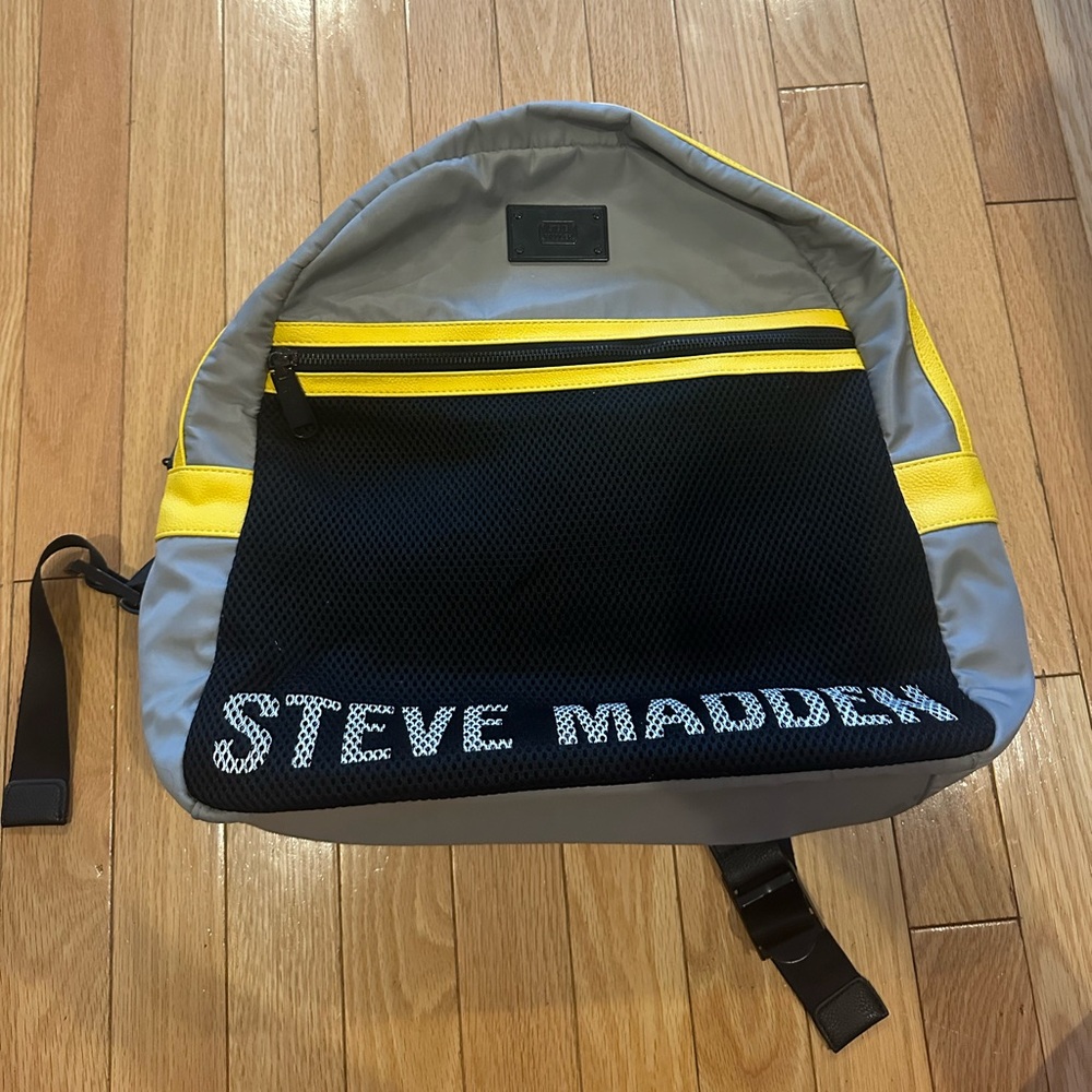 Steve Madden Black and Yellow Men's Backpack